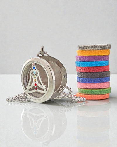 ZenAura – Naszyjnik Aromaterapeutyczny Joga Czakra 30 mm