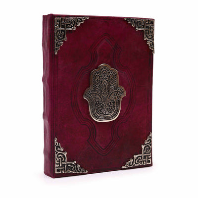 Libro Hefty Red Tan con Decoración Hamsa