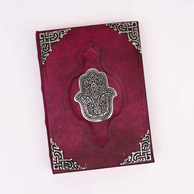 Libro Hefty Red Tan con Decoración Hamsa