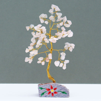 Pink Quartz Tree with Stones
