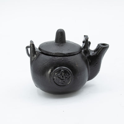 Ritual Cast Iron Jug with Pentagram 8x8x10 cm