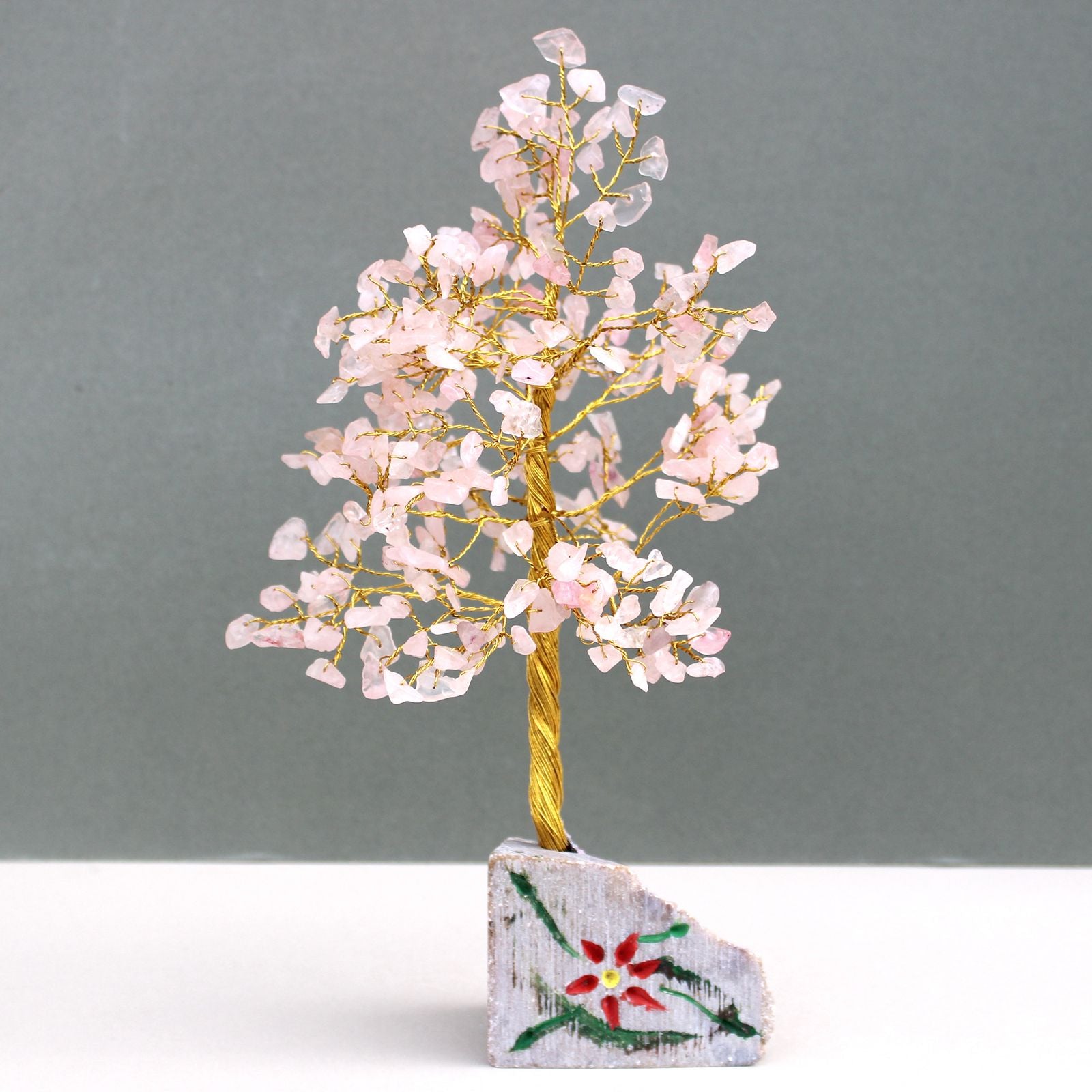 Pink Quartz Tree with 320 Stones