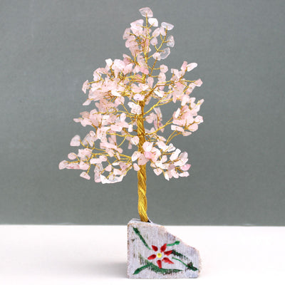 Pink Quartz Tree with 320 Stones