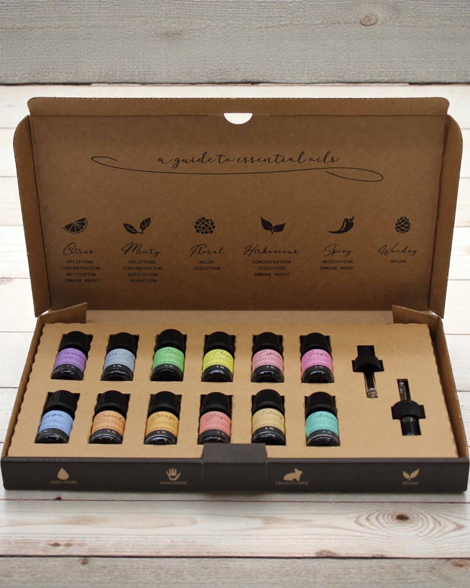 Autumn Harmony of Nature – Luxury Set of 12 Essential Oils 5 ml with Droppers