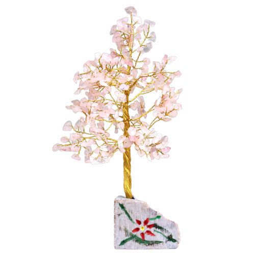 Pink Quartz Tree with 320 Stones