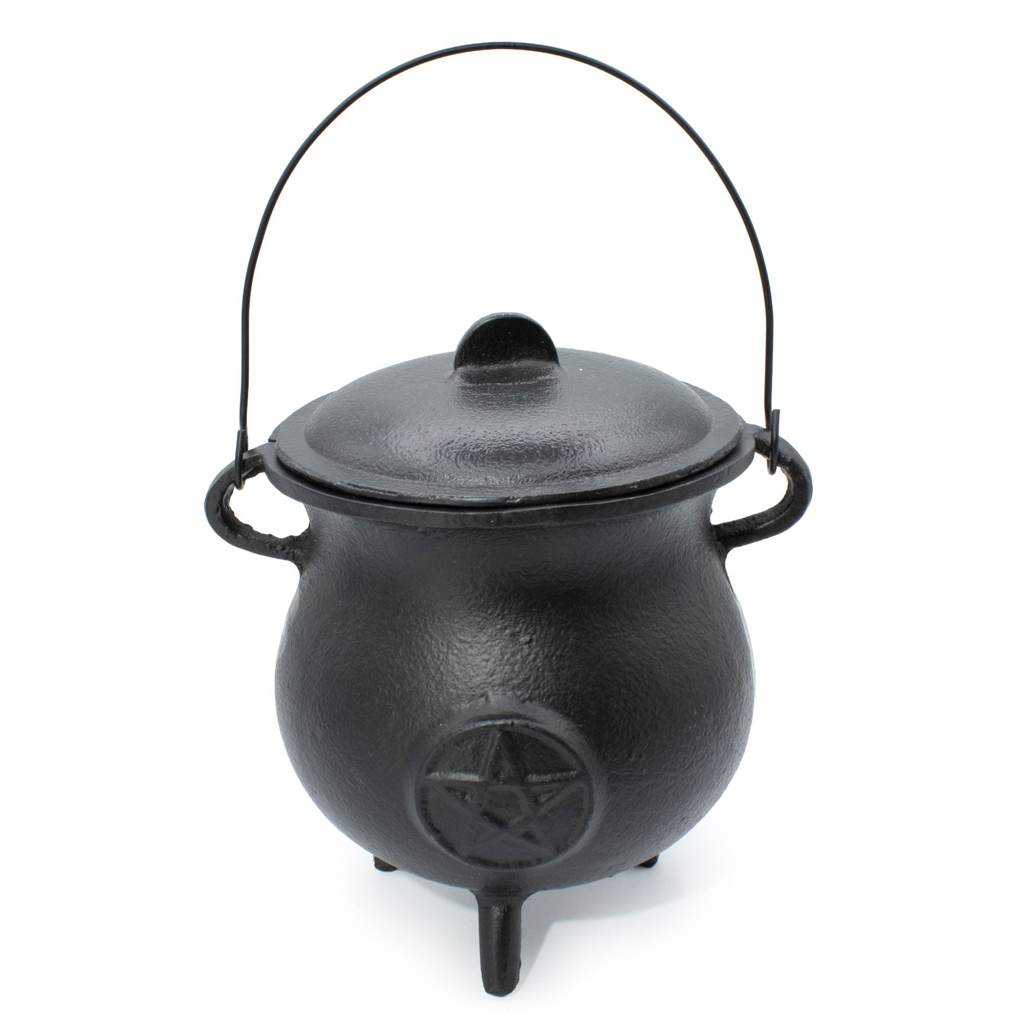 Powerful Cast Iron Cauldron with Pentagram 23x18 cm, 4500 g