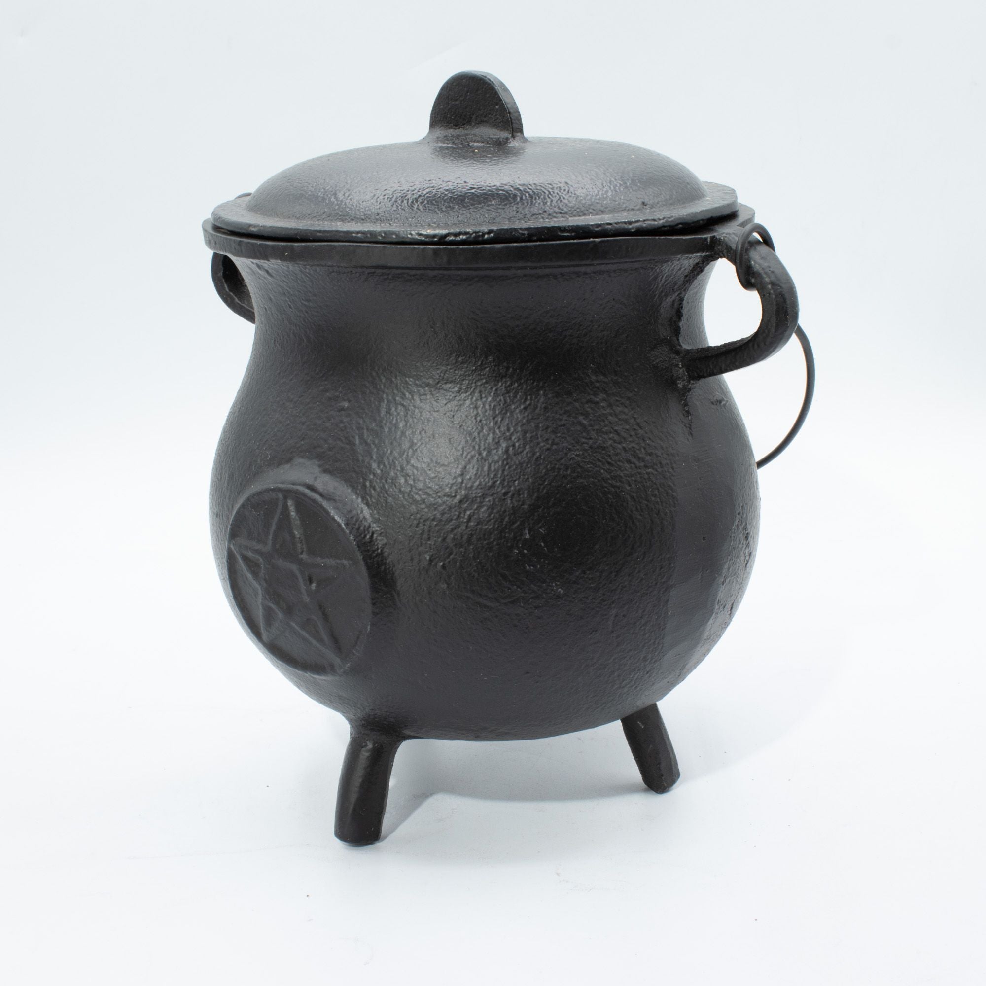 Powerful Cast Iron Cauldron with Pentagram 23x18 cm, 4500 g