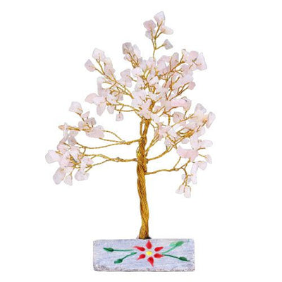 Árbol de Cuarzo Rosa con 160 Piedras  
