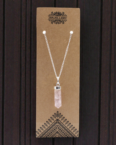 Rose Point – Classic Point Pendant of Rose Quartz