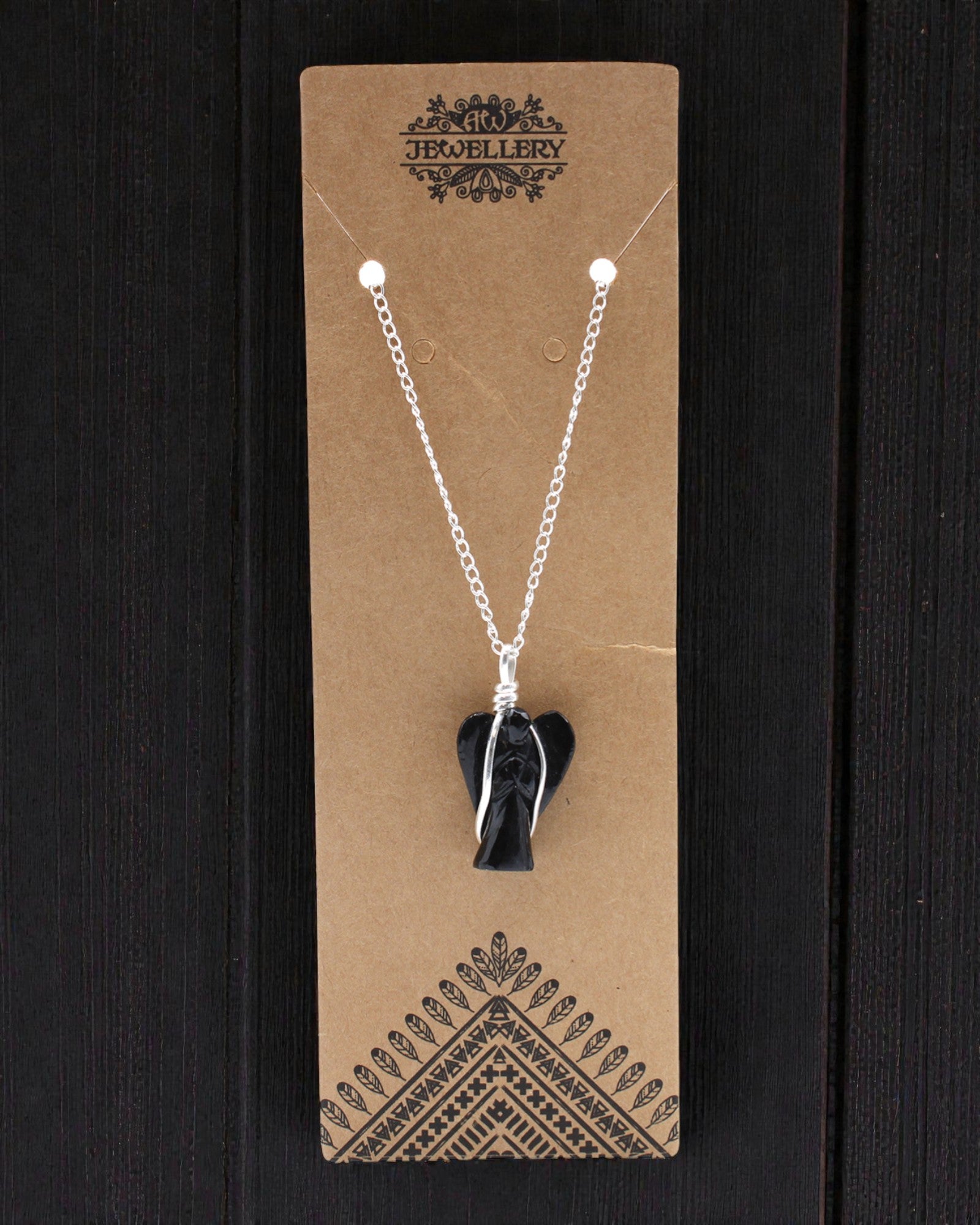 Guardian Noctis – Guardian Angel Pendant made of Black Agate