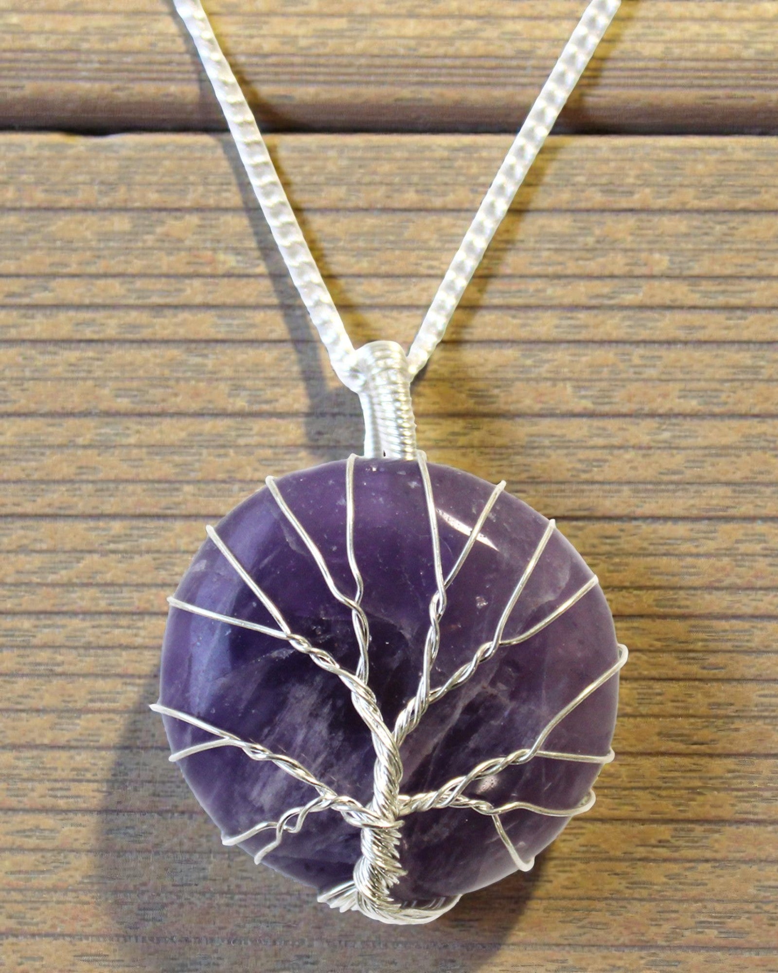 Tree of Life Gemstone Necklace – Amethyst