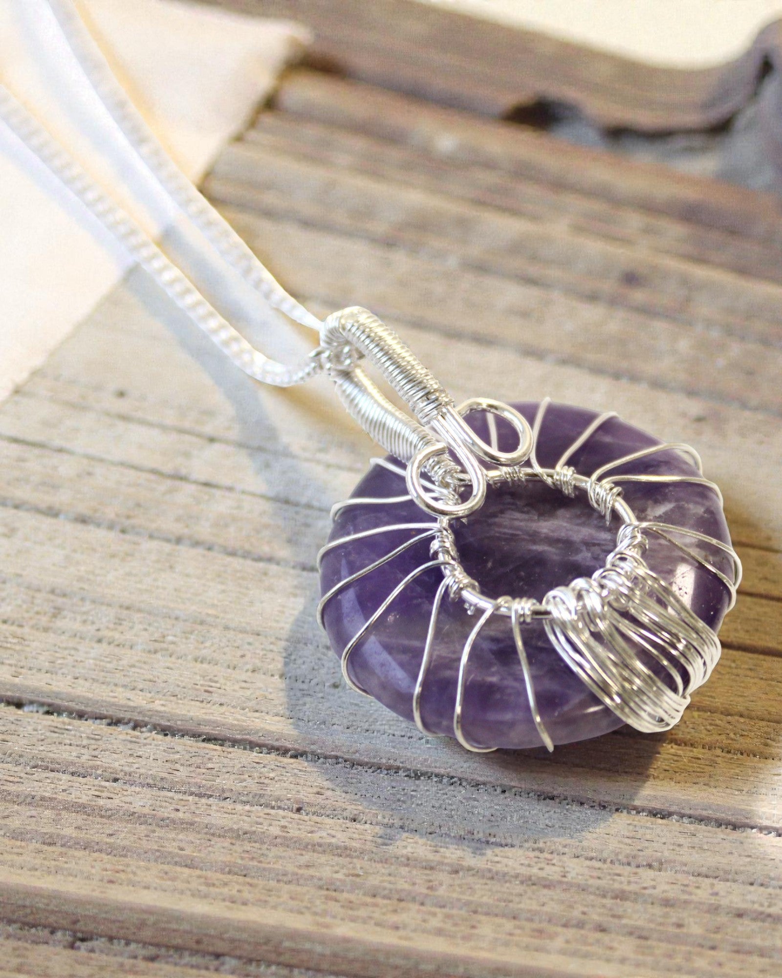 Tree of Life Gemstone Necklace – Amethyst