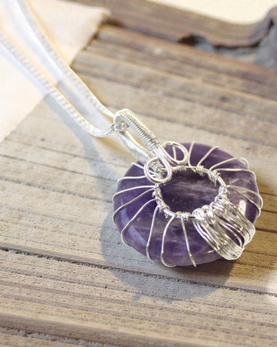 Tree of Life Gemstone Necklace – Amethyst