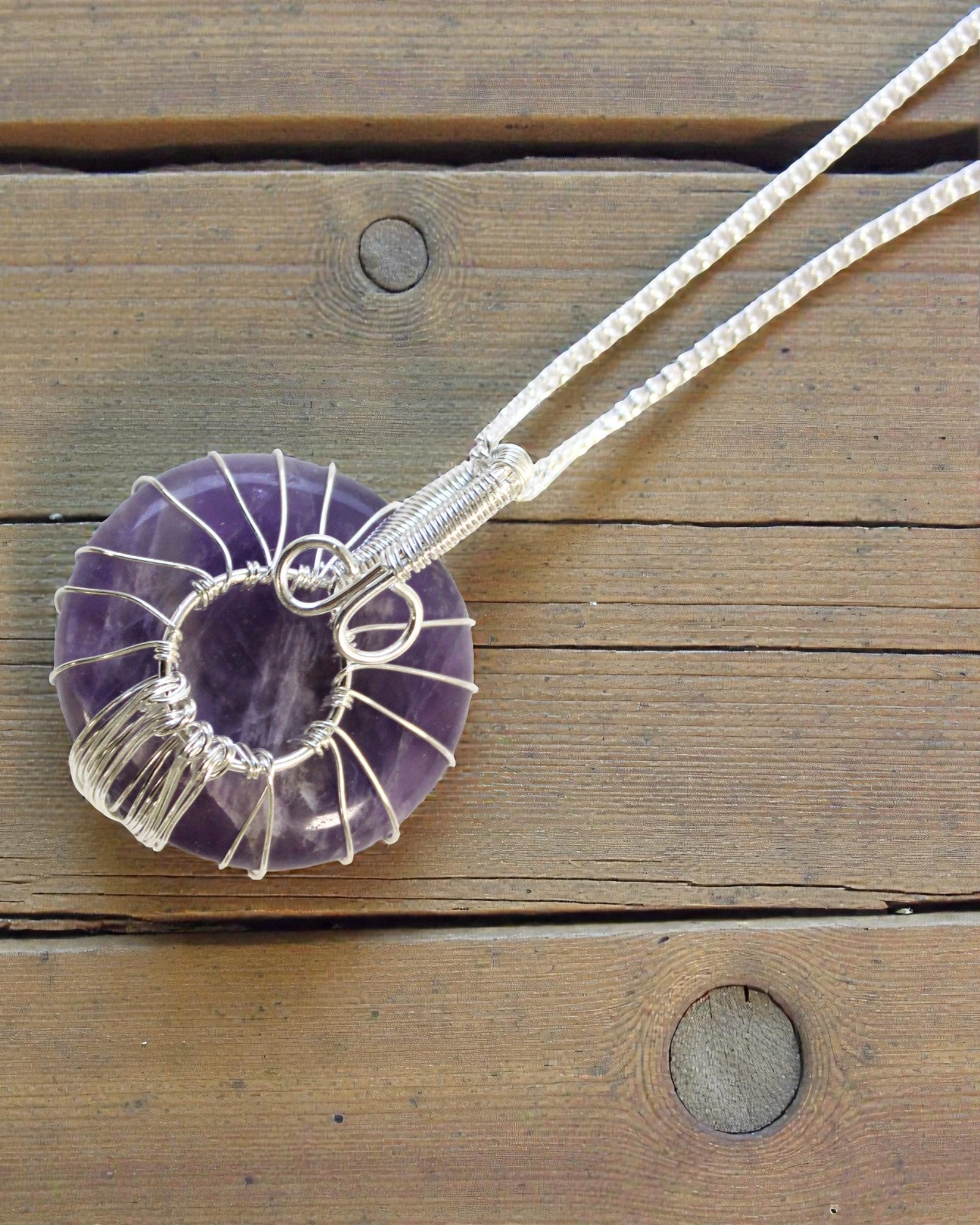 Tree of Life Gemstone Necklace – Amethyst