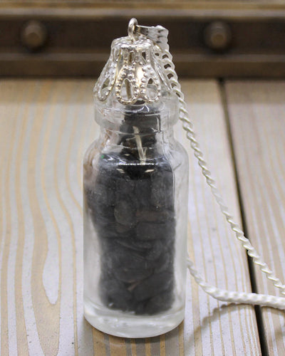 Bottled Gemstones Necklace – Black Onyx