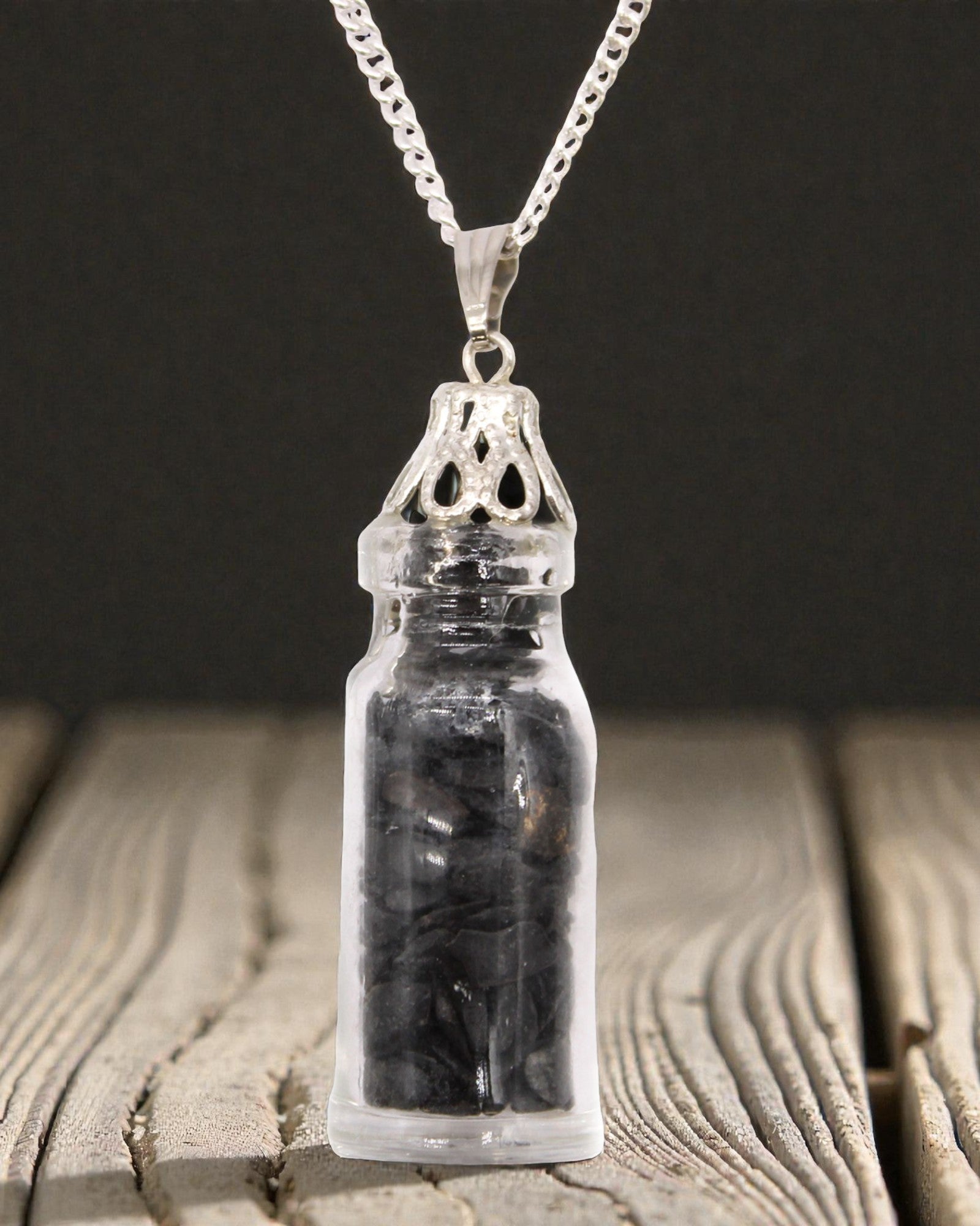 Bottled Gemstones Necklace – Black Onyx