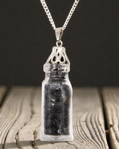 Bottled Gemstones Necklace – Black Onyx