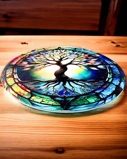 Prismático Colgante Solar 'Árbol de la Vida' - Decoración Colorida para Ventana