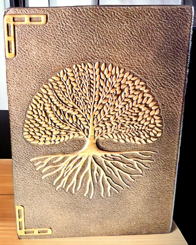 Vintage Diary "Tree of Life" A6 - Elegant Embossed Faux Leather Cover, 100 Pages
