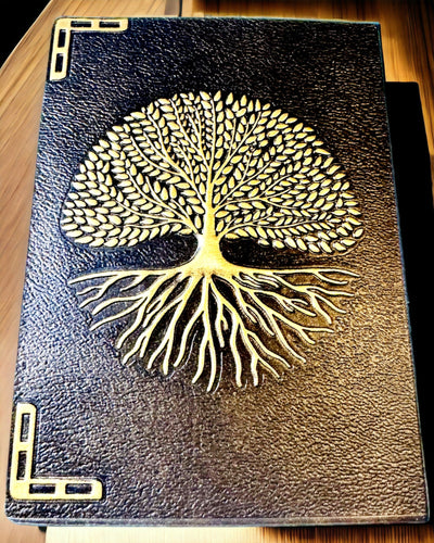 Vintage Diary "Tree of Life" A6 - Elegant Embossed Faux Leather Cover, 100 Pages
