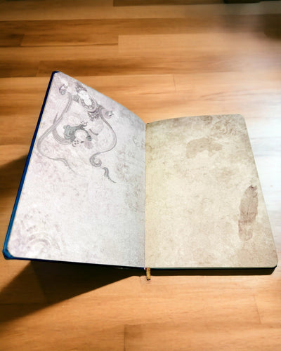 Notițele Clasic în Copertă Dura cu Motiv de Tricotat - Albastru Închis. Posibilitate de gravură