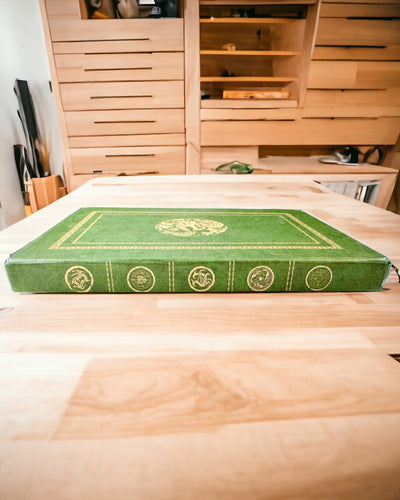 Caderno Verde Decorativo com Motivo de Dragão - Inspirações de Fantasia, com gravação