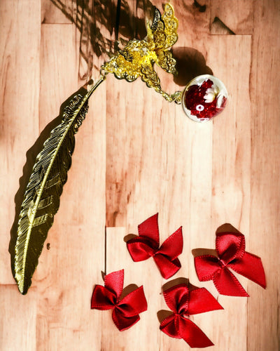 Креативна металева закладка для книги Ретро Закладка Вінтаж - Перо і Метелик у Бароковому стилі