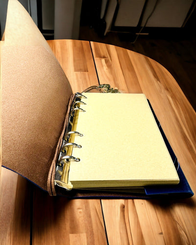 Vintage Sailing Notebook A6 or A7 size - with Compass Motif and Bearing Pages - Available in Various Color Variants, Engraving Option Available