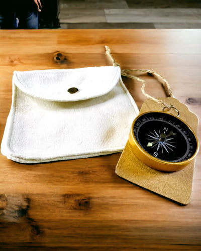 Compact Navigation Compass with Metal Finish – A Traveler's Essential, with Engraving