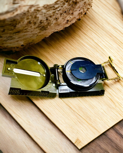 High Precision Waterproof Compass in Army Green Color – Reliable in Navigation, Engraving Option Available