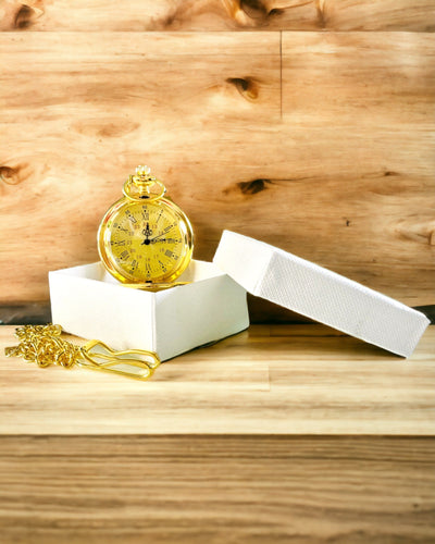 Zlatni džepni sat u retro stilu s mogućnošću graviranja