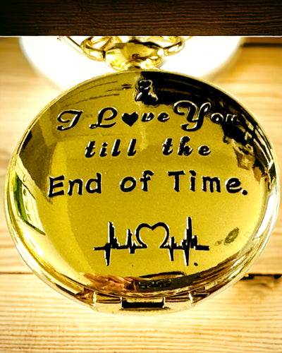 Zlatni džepni sat u retro stilu s mogućnošću graviranja