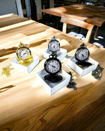 Black Pocket Watch "Classic Elegance" with Engraving Option