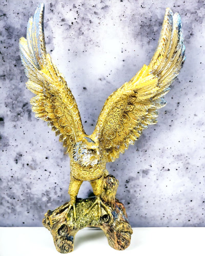 "Golden Eagle" Statuette with Personalization Option - Resin Decoration