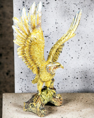 "Golden Eagle" Statuette with Personalization Option - Resin Decoration