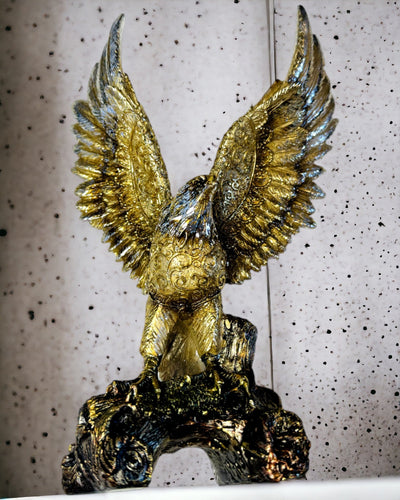 "Golden Eagle" Statuette with Personalization Option - Resin Decoration