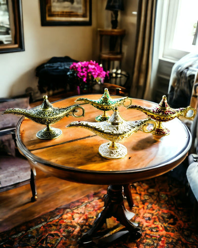 Magická lampa Aladina s možností gravírování - Varianta Tmavě zelená, propletená se zlatou