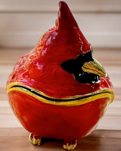 Elegantní šperkovnice ve tvaru kardinála s možností gravírování