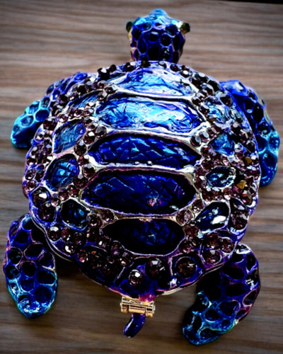 Magical Turtle Treasure - Jewelry Box with Custom Engraving Option, Gift