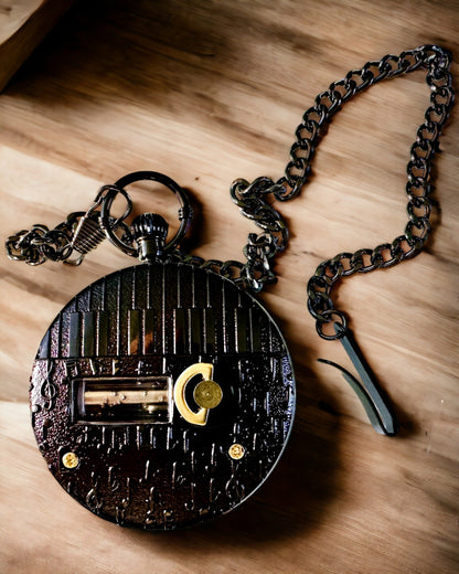 Pocket watch "Astrum Temporis" - Silver frame. Customizable with engraving.