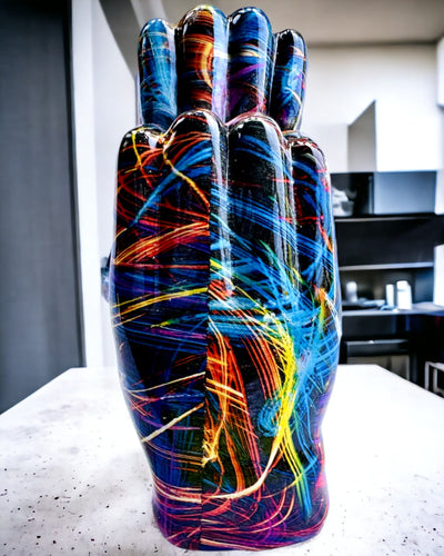 Kaleidoscope Heart – Handcrafted Resin Ornament with Engraving Option