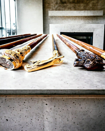 Mango Wood Walking Cane "Jaguar Elegance" - customizable with engraving