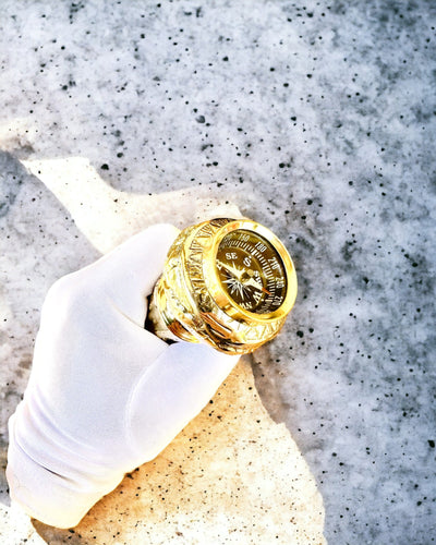 Kompasso Brown - Палиця для прогулянок - Дерев'яна Ручної Різьби - Ексклюзивне Видання з Можливістю Гравіювання