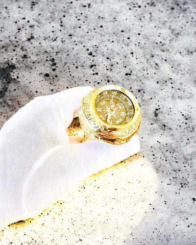 Kompasso Brown - Палиця для прогулянок - Дерев'яна Ручної Різьби - Ексклюзивне Видання з Можливістю Гравіювання