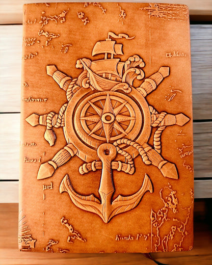 Sailing-themed "Nautica" notebooks with engraving personalization option, as a gift