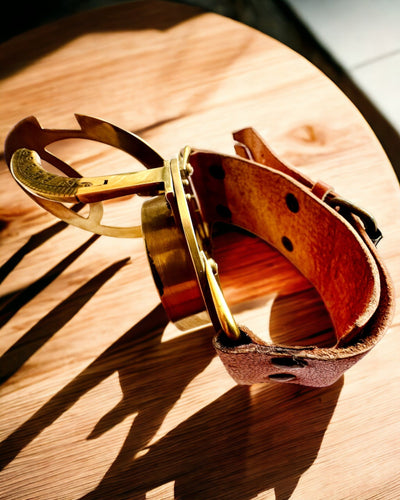 Sundial "Antique Compass", wristwatch with compass, customizable with engraving