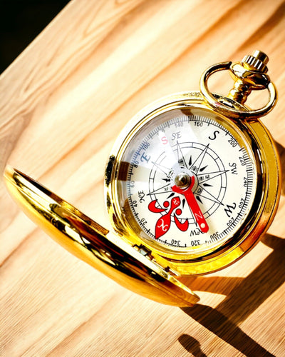 Wanderer Compass with Engraving Option - gold color