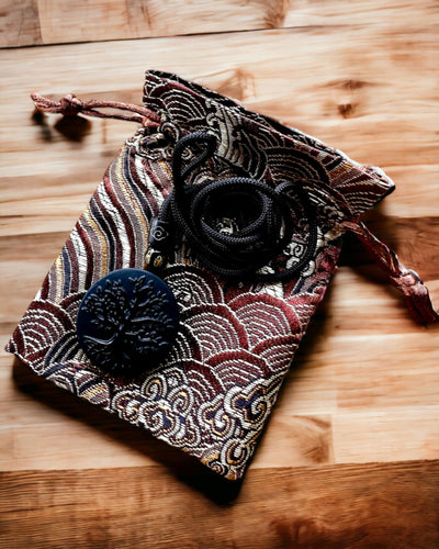 Obsidian "Tree of Life" Necklace - personalization with engraving