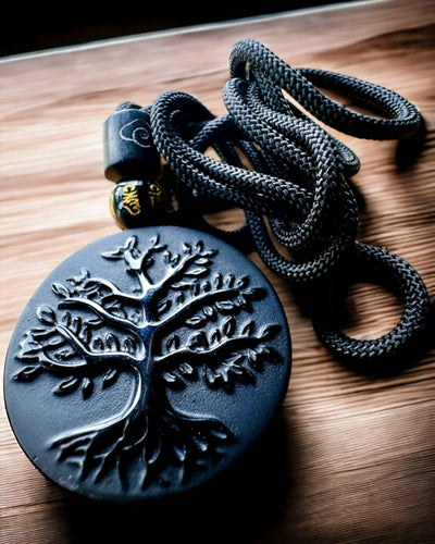 Obsidian "Tree of Life" Necklace - personalization with engraving
