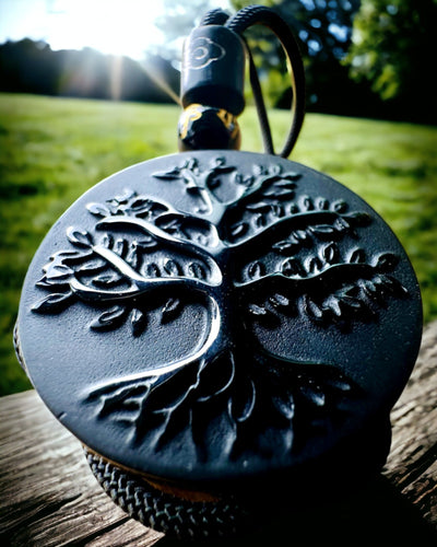 Obsidian "Tree of Life" Necklace - personalization with engraving